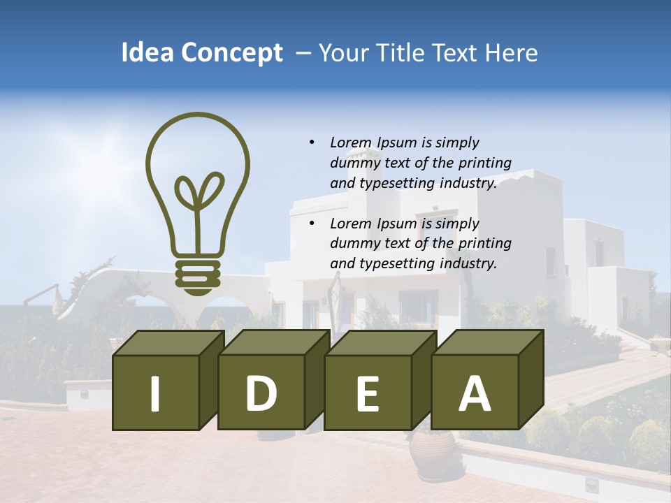 Water Residential View PowerPoint Template