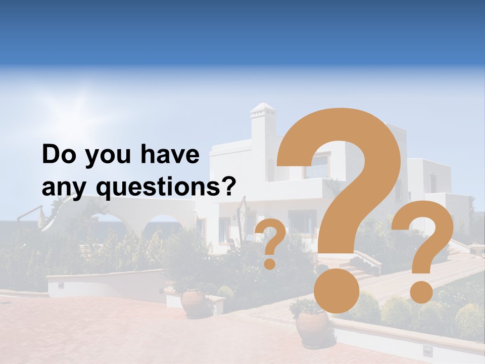 Water Residential View PowerPoint Template