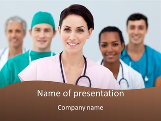 Male Successful Colleagues PowerPoint Template