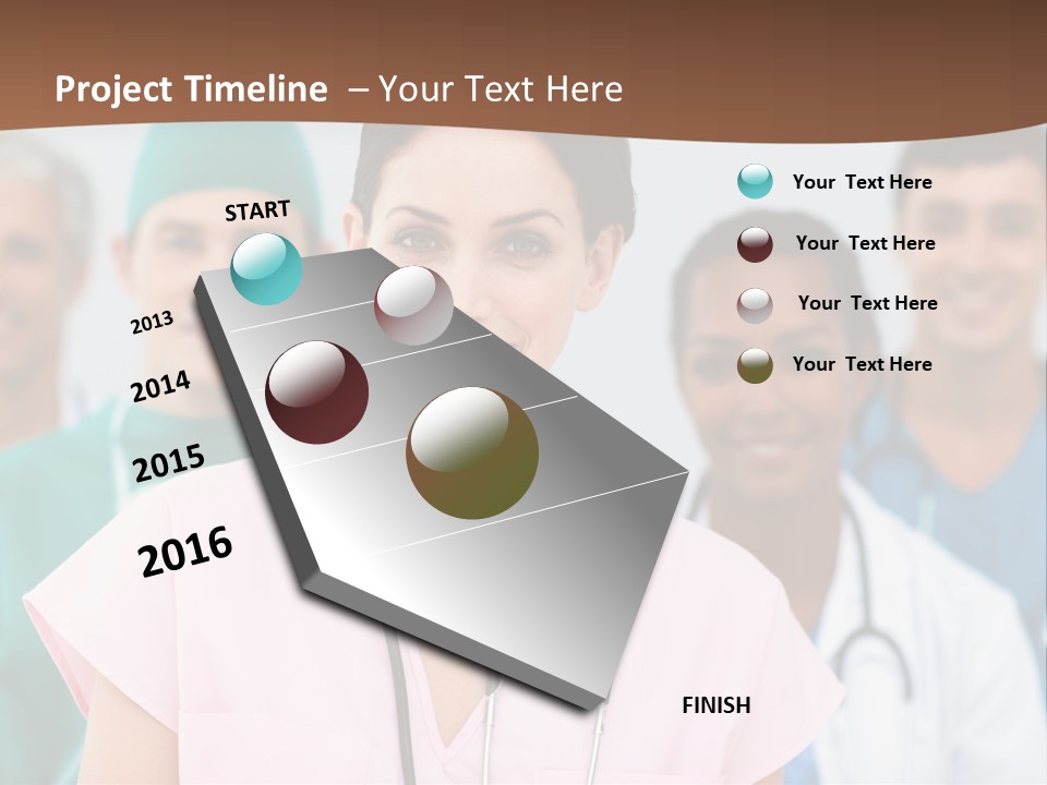 Male Successful Colleagues PowerPoint Template