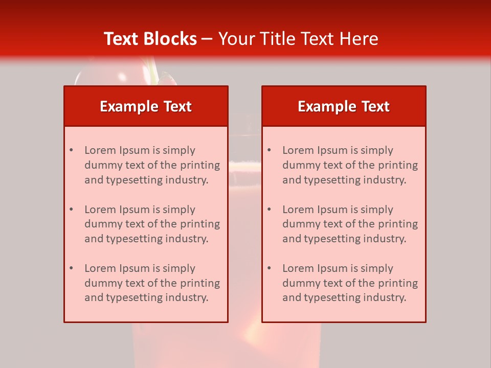 Bar Business Juice PowerPoint Template