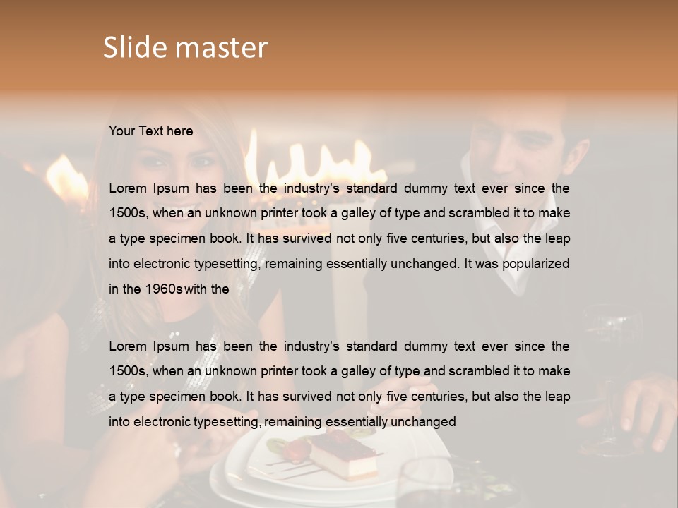 Couple Dessert Formalwear PowerPoint Template