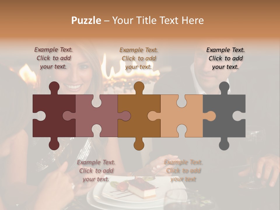 Couple Dessert Formalwear PowerPoint Template