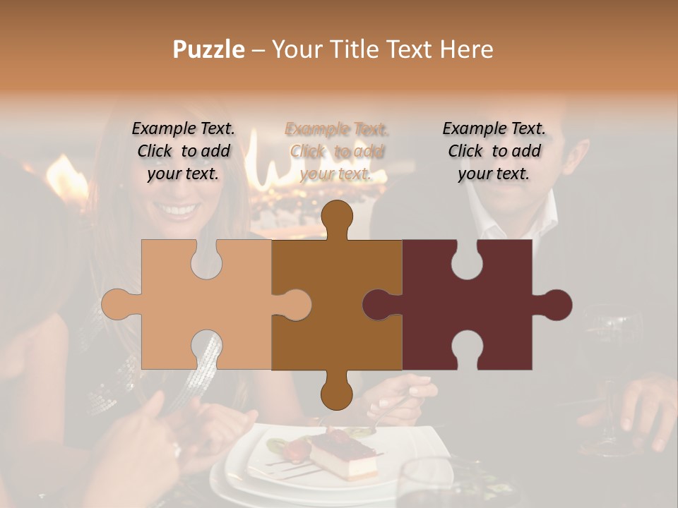 Couple Dessert Formalwear PowerPoint Template