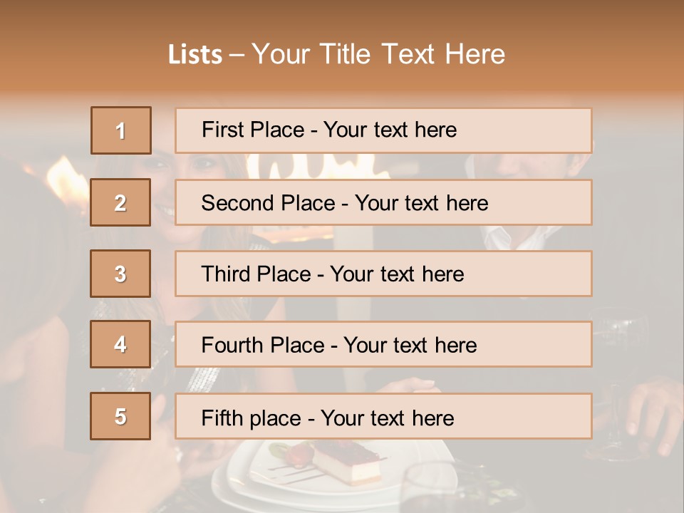 Couple Dessert Formalwear PowerPoint Template