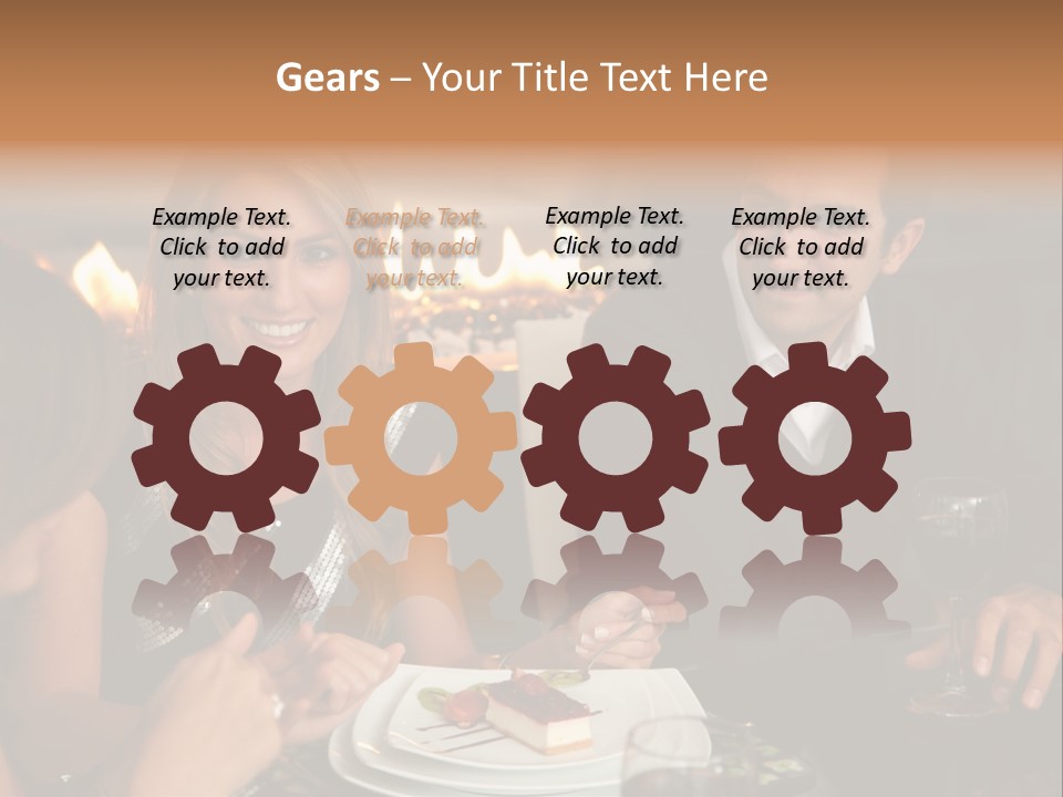 Couple Dessert Formalwear PowerPoint Template