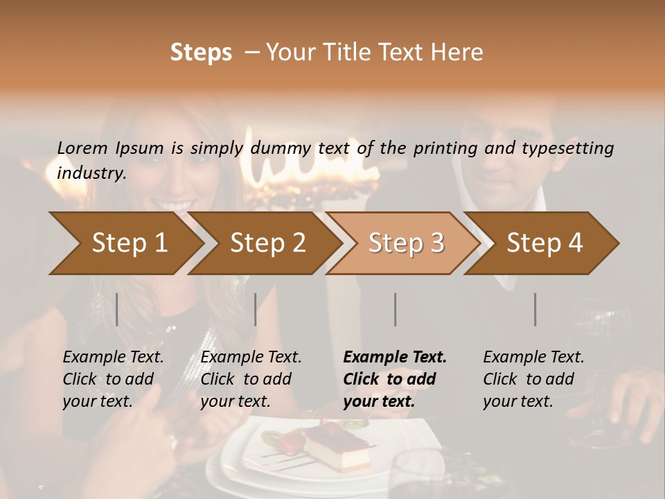 Couple Dessert Formalwear PowerPoint Template