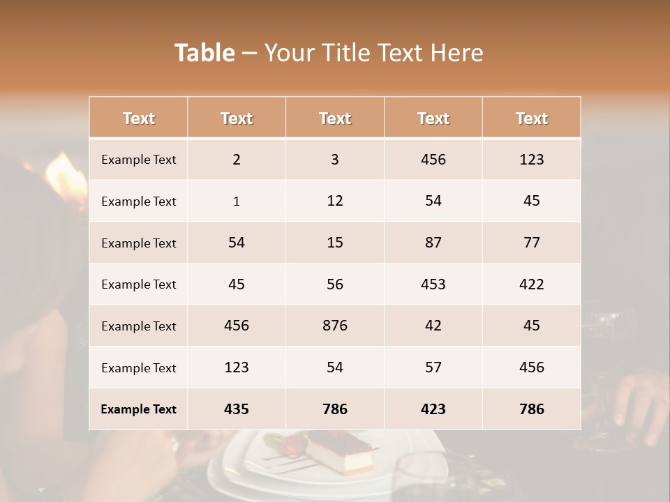 Couple Dessert Formalwear PowerPoint Template