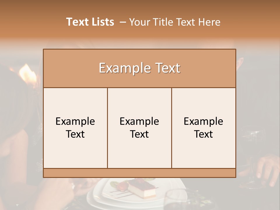 Couple Dessert Formalwear PowerPoint Template