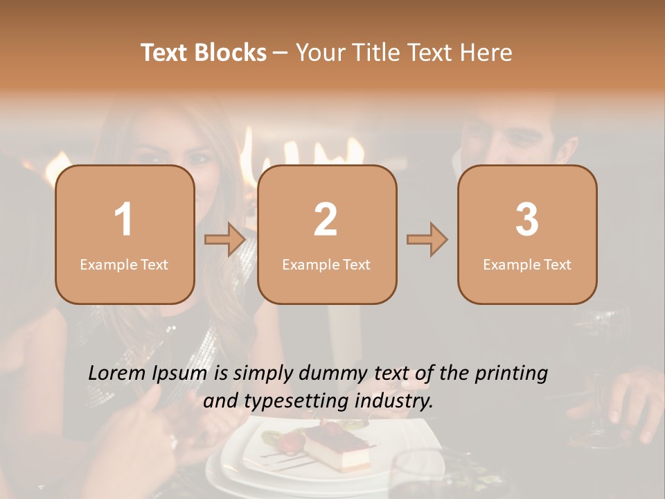 Couple Dessert Formalwear PowerPoint Template