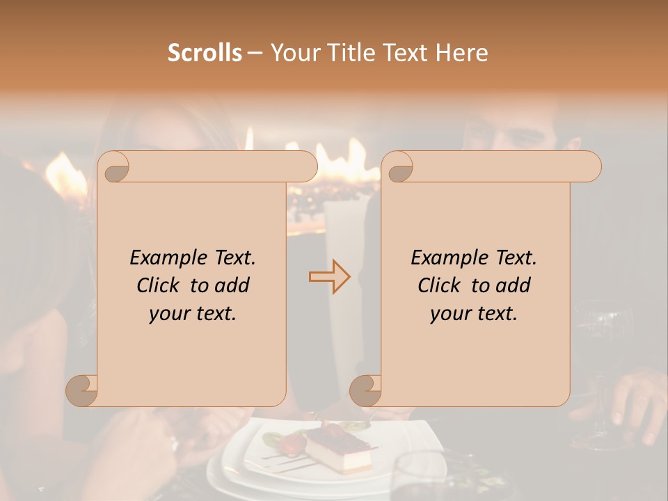 Couple Dessert Formalwear PowerPoint Template
