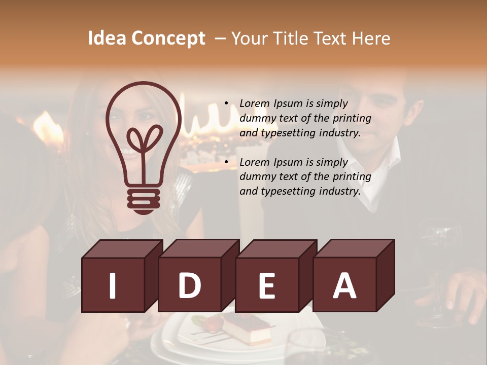 Couple Dessert Formalwear PowerPoint Template