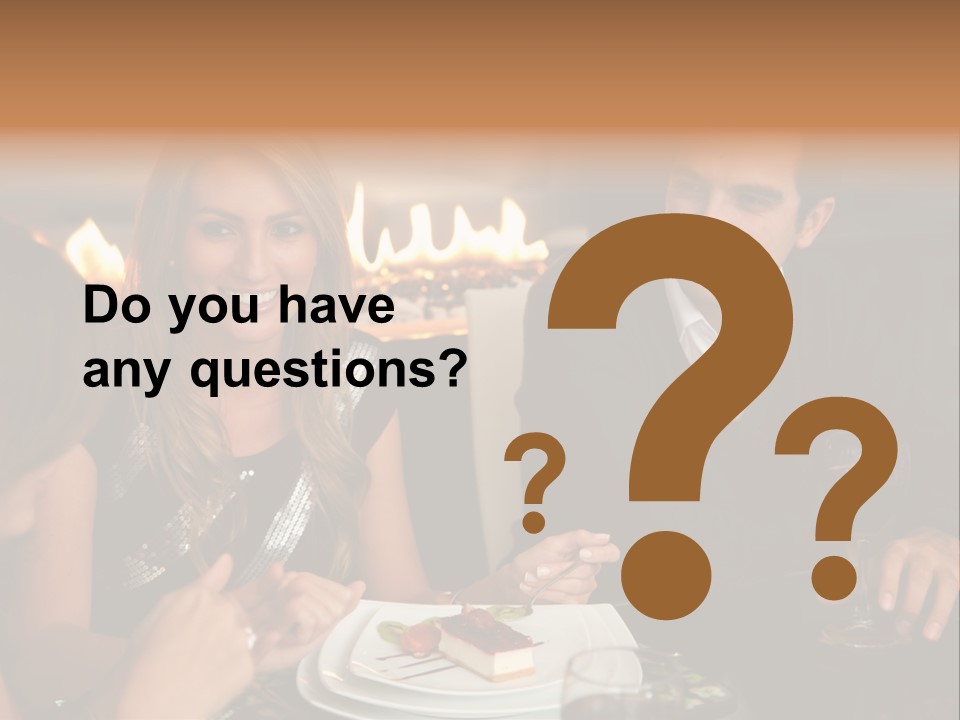 Couple Dessert Formalwear PowerPoint Template