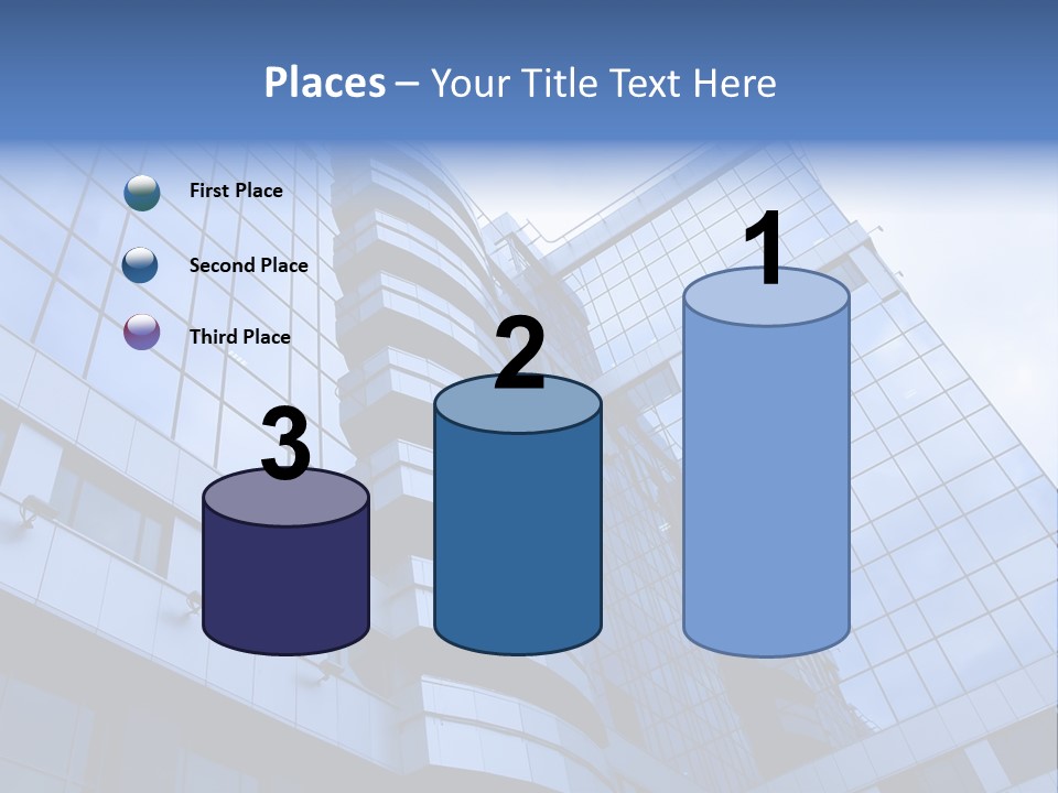 A Tall Building With A Blue Sky In The Background PowerPoint Template