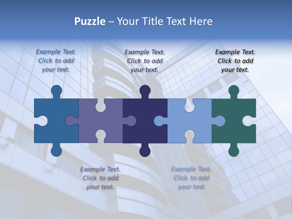 A Tall Building With A Blue Sky In The Background PowerPoint Template