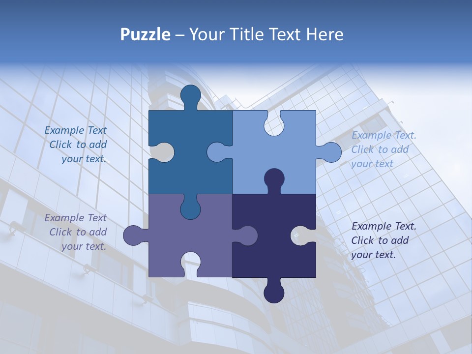 A Tall Building With A Blue Sky In The Background PowerPoint Template