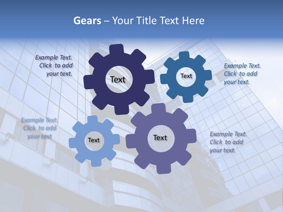 A Tall Building With A Blue Sky In The Background PowerPoint Template