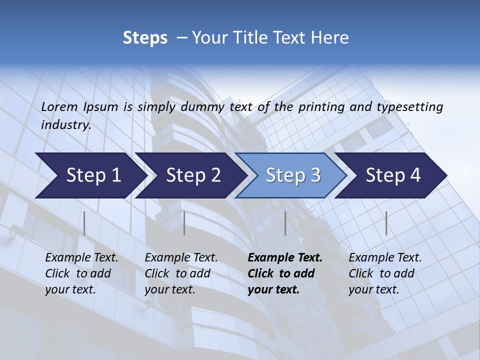A Tall Building With A Blue Sky In The Background PowerPoint Template