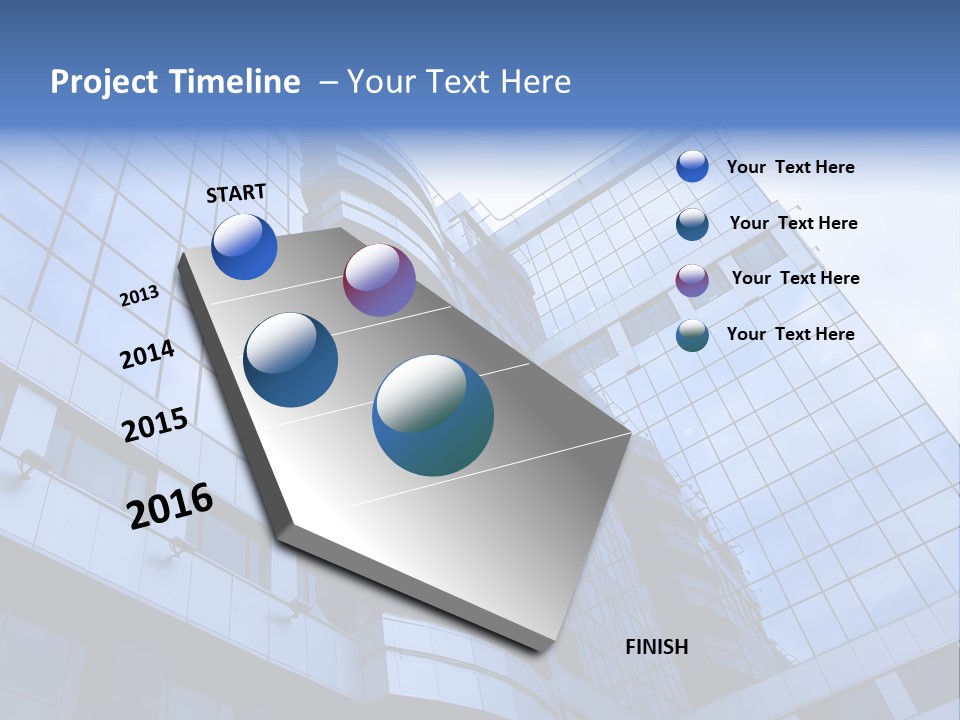 A Tall Building With A Blue Sky In The Background PowerPoint Template