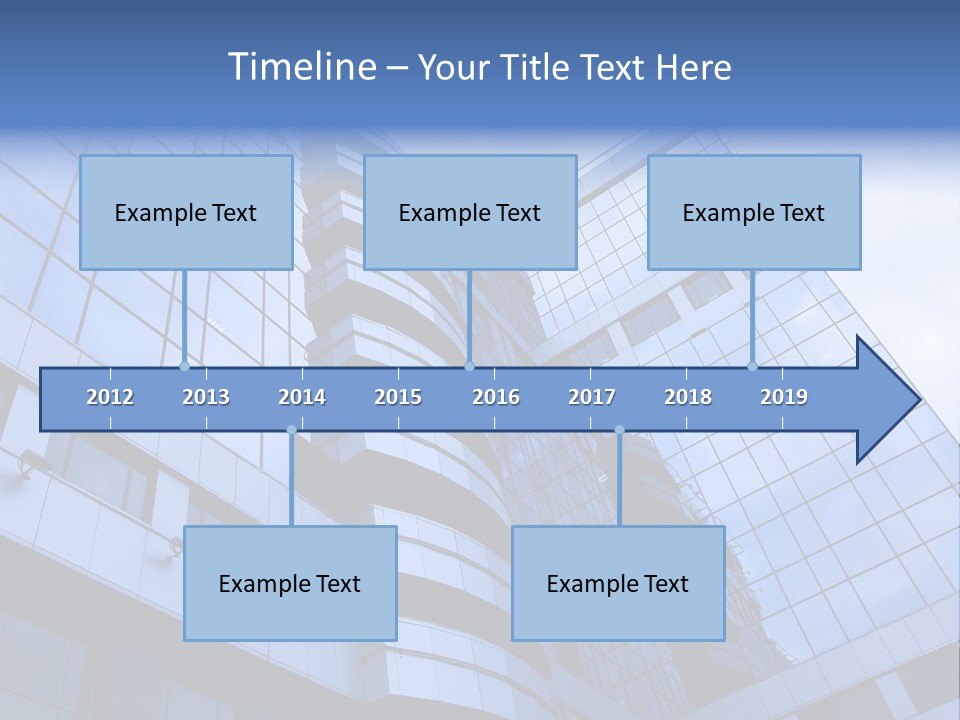 A Tall Building With A Blue Sky In The Background PowerPoint Template