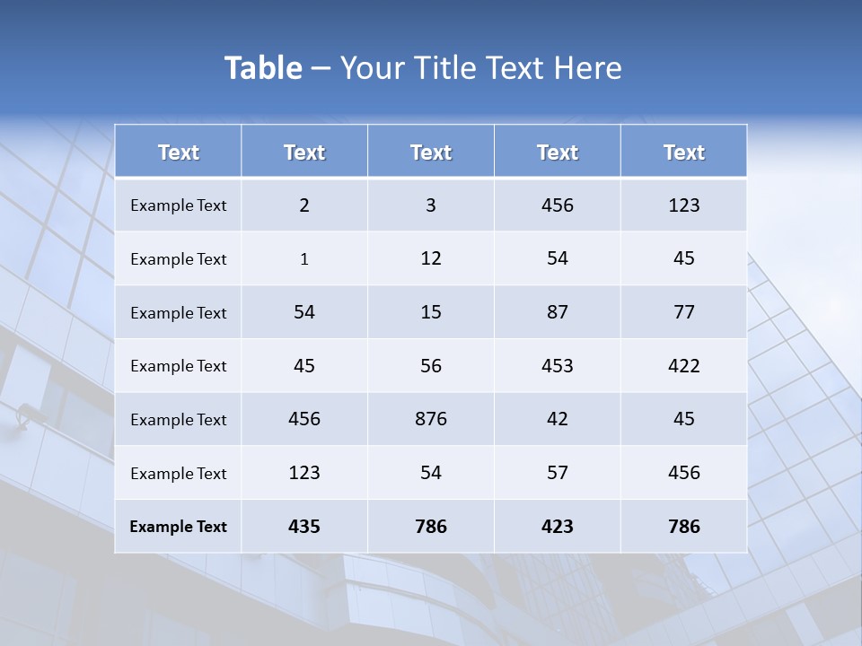 A Tall Building With A Blue Sky In The Background PowerPoint Template