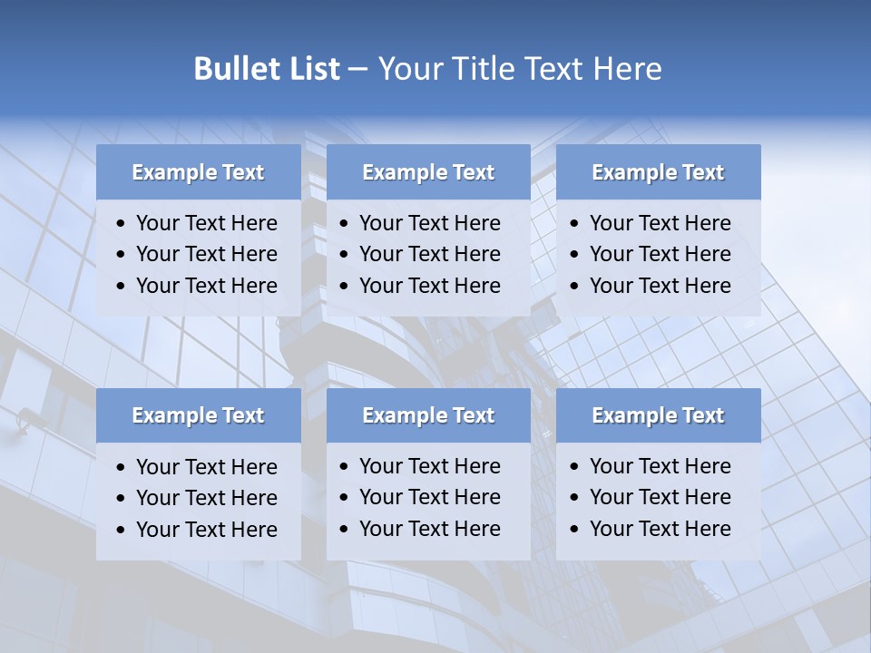 A Tall Building With A Blue Sky In The Background PowerPoint Template