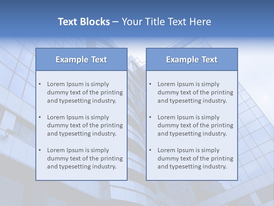 A Tall Building With A Blue Sky In The Background PowerPoint Template