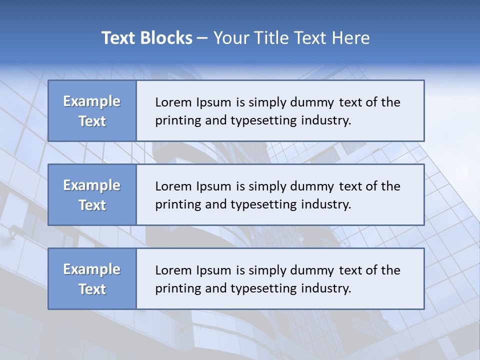 A Tall Building With A Blue Sky In The Background PowerPoint Template