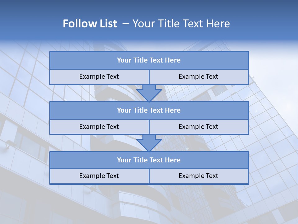 A Tall Building With A Blue Sky In The Background PowerPoint Template