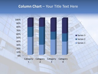 A Tall Building With A Blue Sky In The Background PowerPoint Template