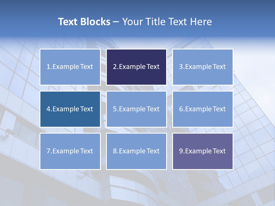 A Tall Building With A Blue Sky In The Background PowerPoint Template