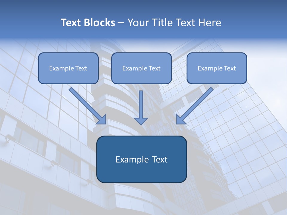 A Tall Building With A Blue Sky In The Background PowerPoint Template