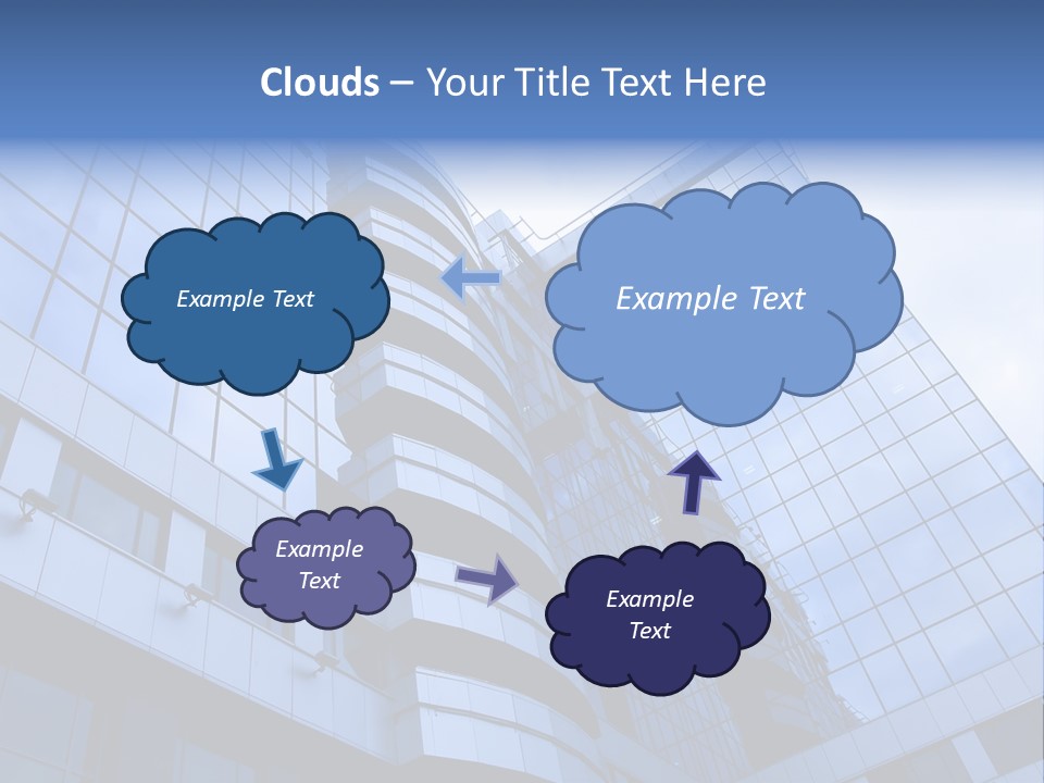 A Tall Building With A Blue Sky In The Background PowerPoint Template