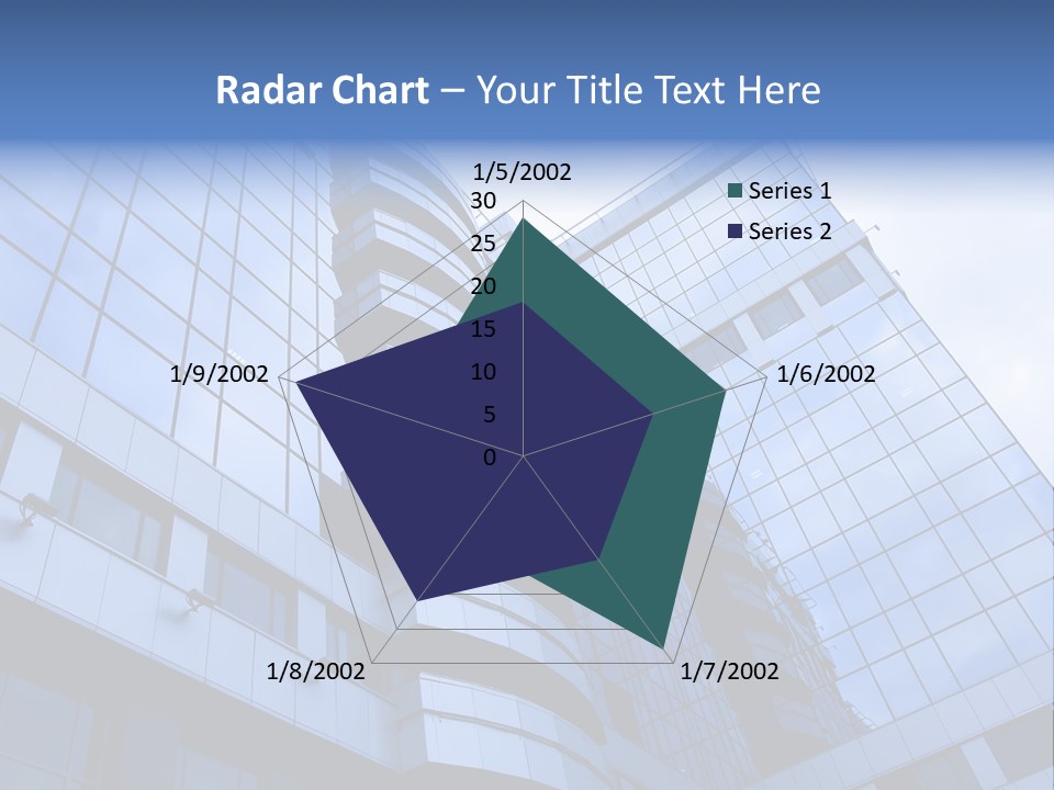 A Tall Building With A Blue Sky In The Background PowerPoint Template