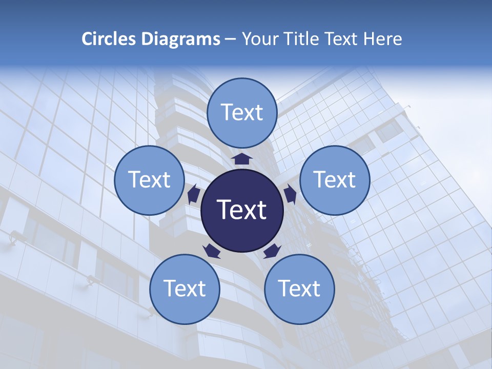 A Tall Building With A Blue Sky In The Background PowerPoint Template