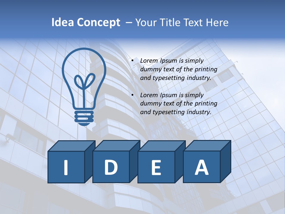 A Tall Building With A Blue Sky In The Background PowerPoint Template