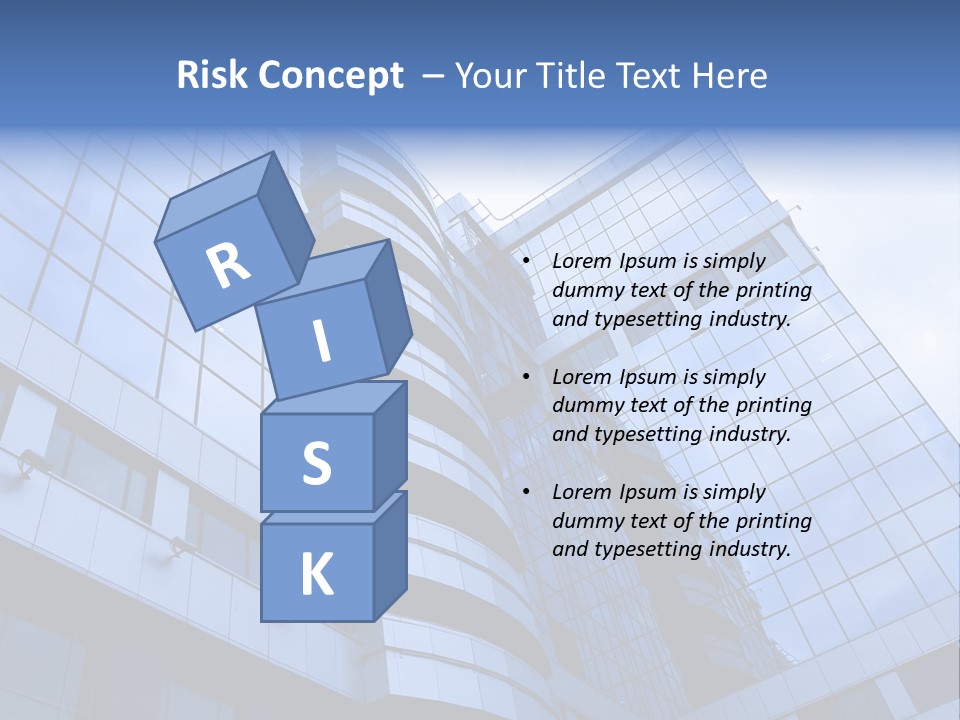 A Tall Building With A Blue Sky In The Background PowerPoint Template