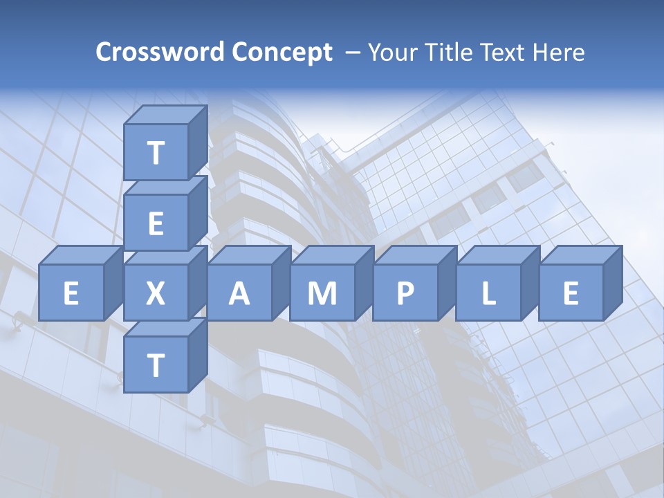 A Tall Building With A Blue Sky In The Background PowerPoint Template