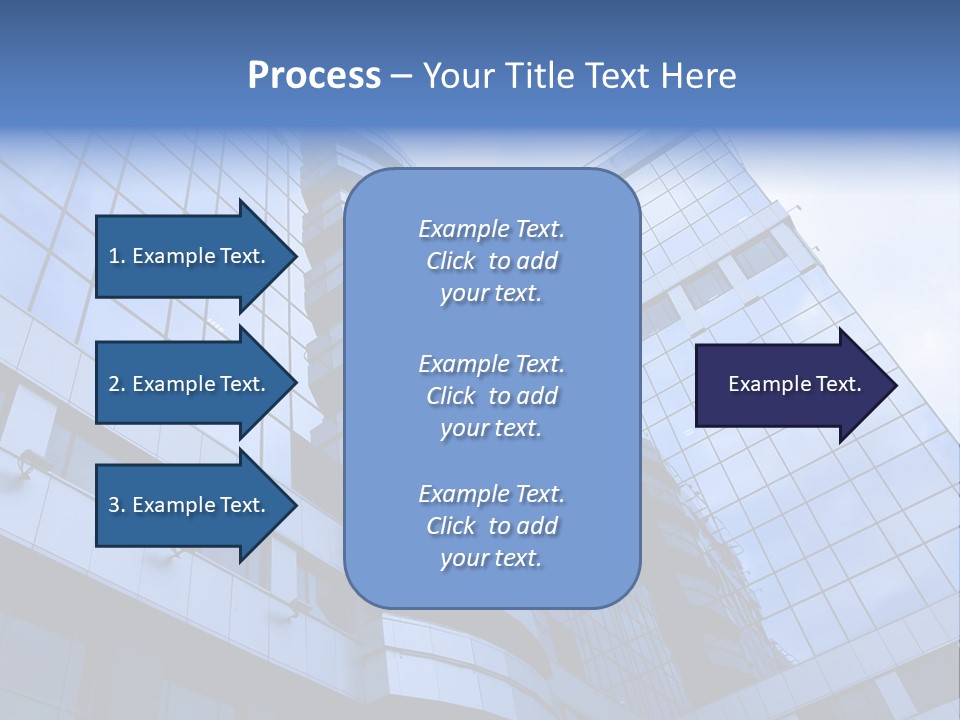 A Tall Building With A Blue Sky In The Background PowerPoint Template
