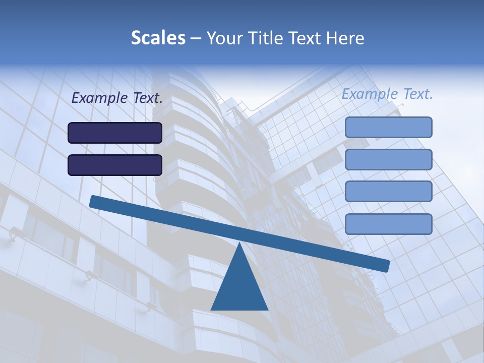 A Tall Building With A Blue Sky In The Background PowerPoint Template