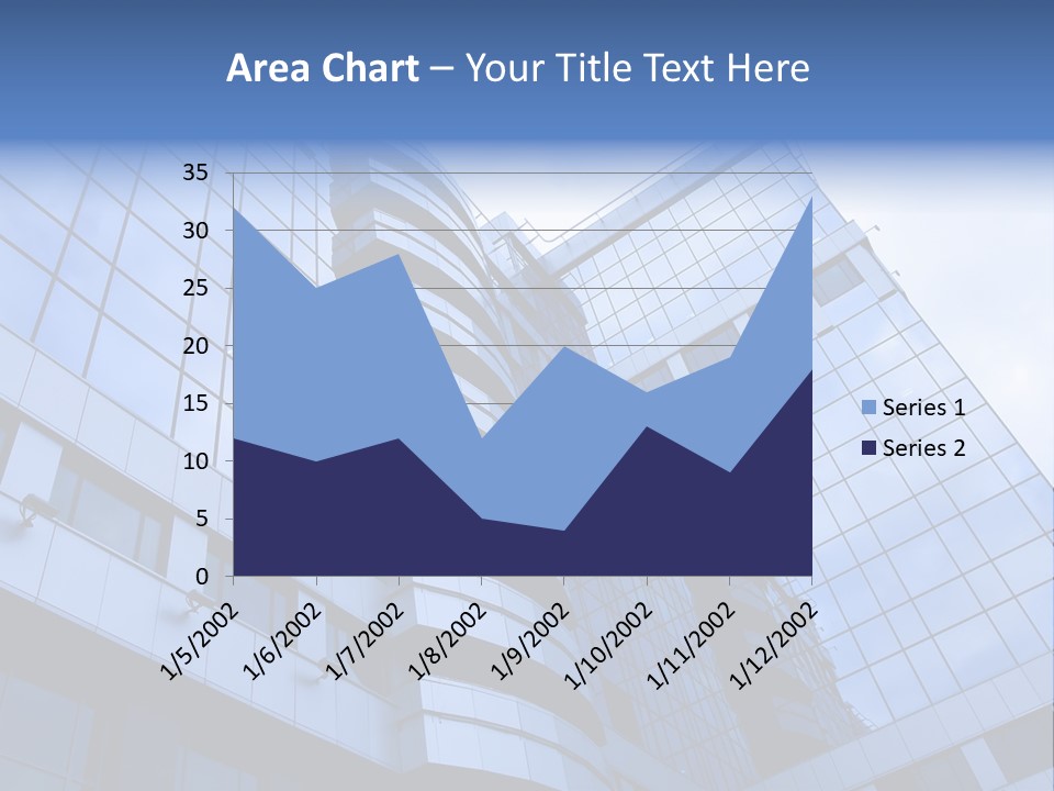A Tall Building With A Blue Sky In The Background PowerPoint Template