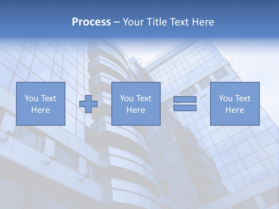 A Tall Building With A Blue Sky In The Background PowerPoint Template