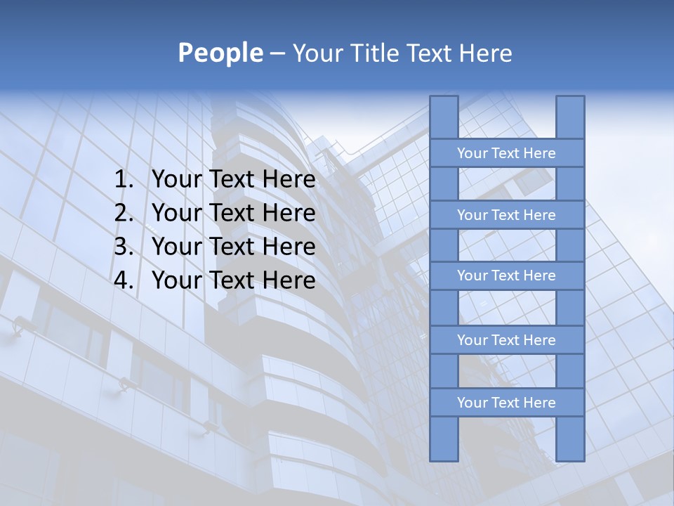 A Tall Building With A Blue Sky In The Background PowerPoint Template