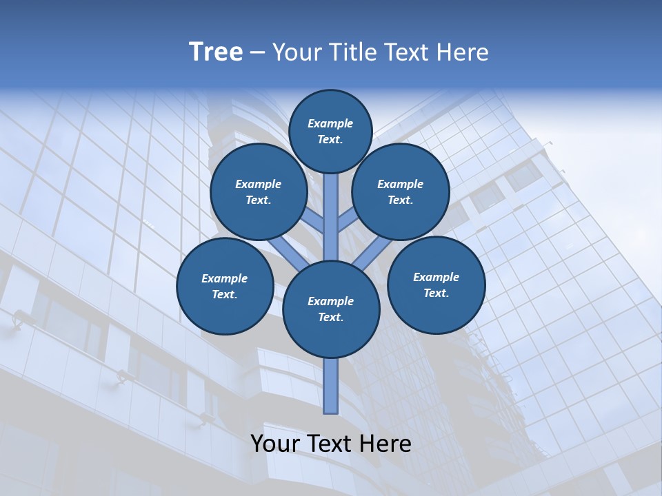 A Tall Building With A Blue Sky In The Background PowerPoint Template