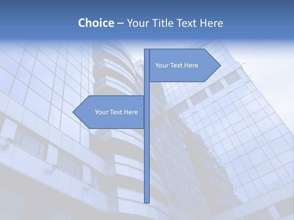A Tall Building With A Blue Sky In The Background PowerPoint Template