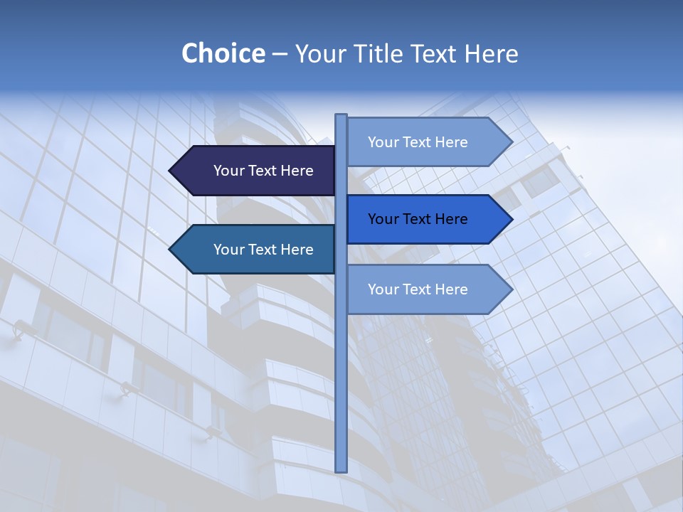 A Tall Building With A Blue Sky In The Background PowerPoint Template