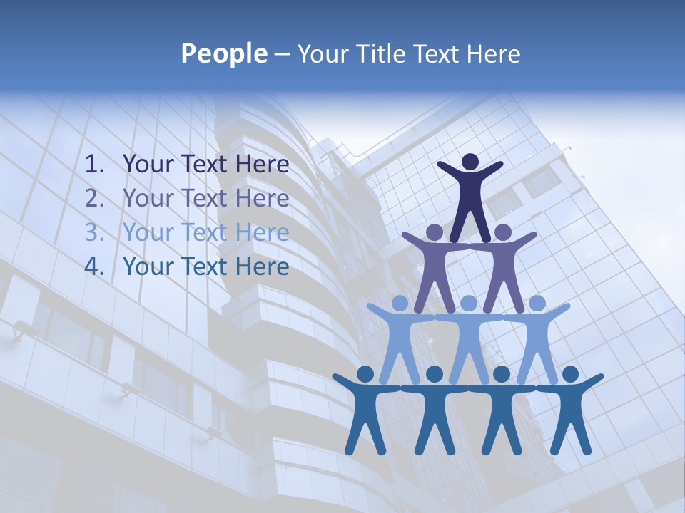 A Tall Building With A Blue Sky In The Background PowerPoint Template