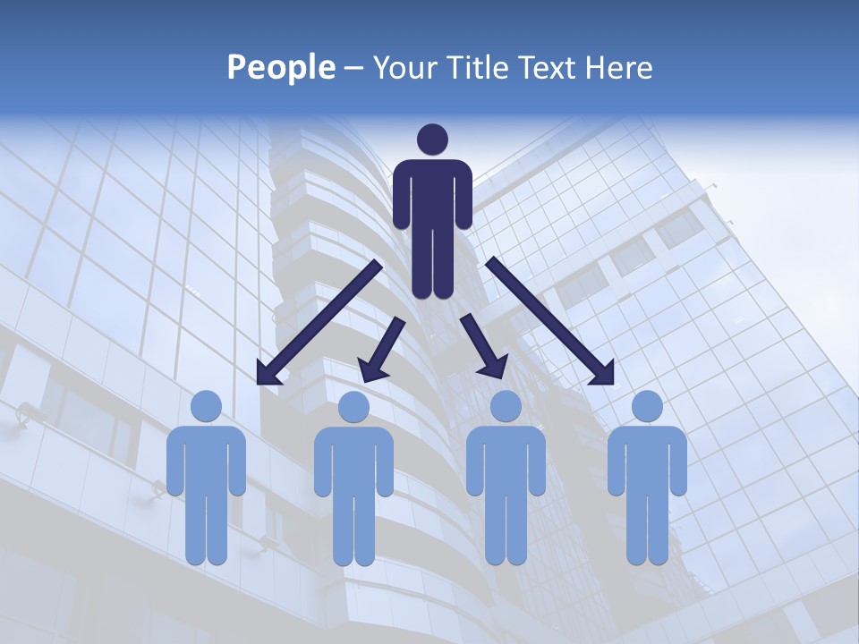 A Tall Building With A Blue Sky In The Background PowerPoint Template