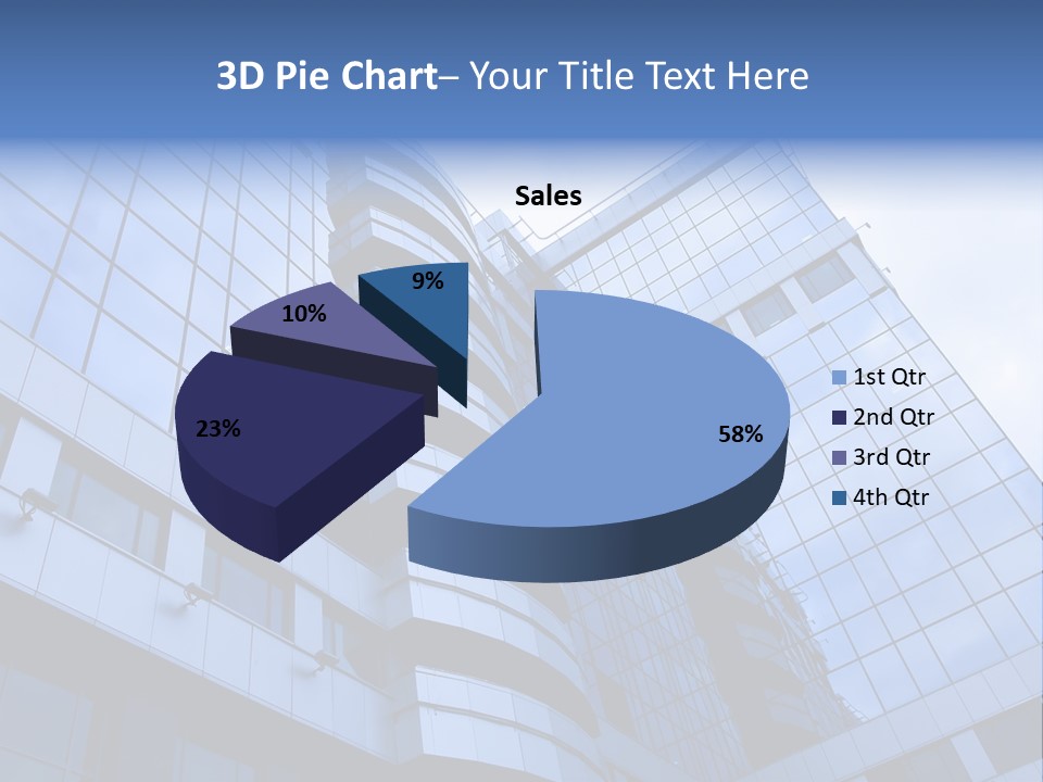 A Tall Building With A Blue Sky In The Background PowerPoint Template