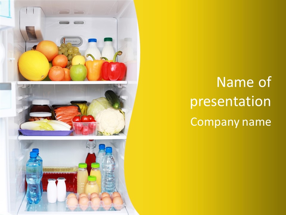 Indoors Fruit Milk PowerPoint Template